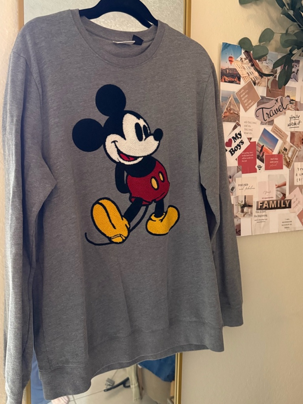 Gray Mickey Mouse Graphic Sweatshirt